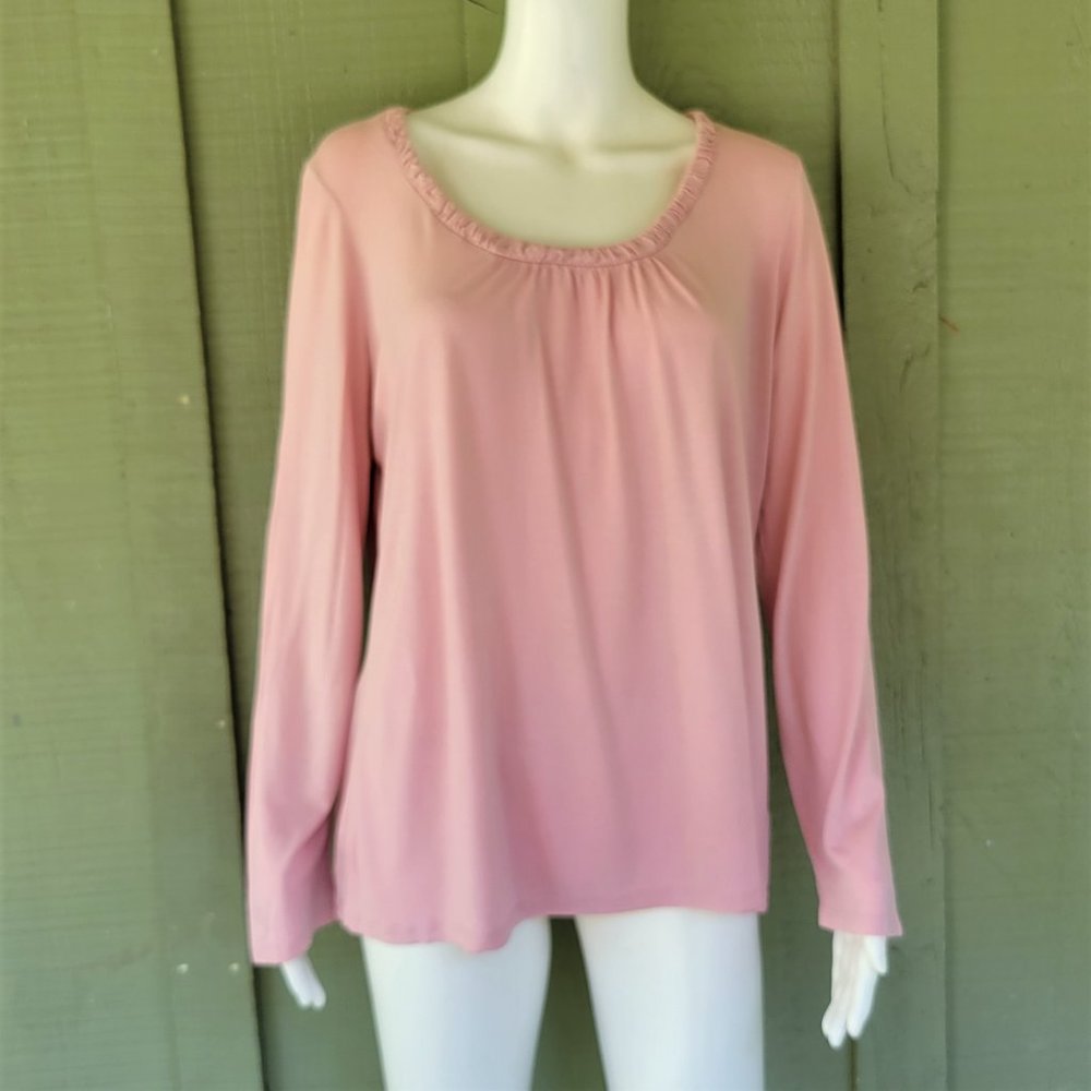 TALBOTS Pink Jersey Long Sleeve Top XL